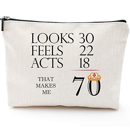 70th Birthday Gifts for Women-That Make Me 70-1953 Birthday Gifts for Women, 70 Years Old Birthday Gifts Makeup Bag for Mom, Wife, Friend, Sister, Her, Colleague, Coworker(Makeup bag-70th Unicorn)