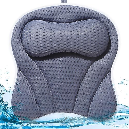 MODY RODY 4D Bath Pillows for Tub Neck and Back Support Tub Pillow Headrest Bathtub Pillow for Soaking (Butterfly - Navy Fabric)