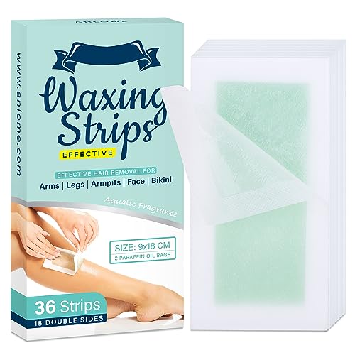 IKIMI Wax Strips Hair Removal: 36 Strips Body Waxing Kit for Face Legs Arms Armpits - Brazilian Bikini Waxing Strips for Hair Removal Women