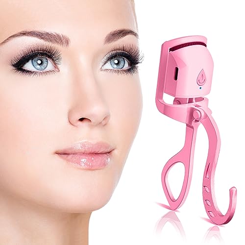 VYAJI® Heated Eyelash Curlers Elevate Your Lash, Rapid Heat-up, USB Rechargeable, Temperature Control, Long-Lasting Curls, and Safe Pink Design