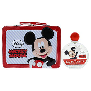 Disney Mickey Mouse By Disney for Kids - 2 Pc Gift Set 3.4oz Edt Spray, Metallic Box, 2count