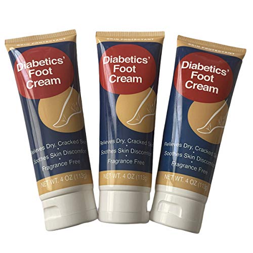 Diabetics Foot Cream Fragrance Free Skin Protectant (Three-Pack)
