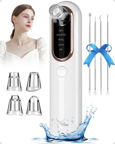 Blackhead Remover Vacuum Yccu Pore Vacuum Blackhead Extractor Professional Acne Comedone Extractor Tool Kits USB Rechargeable Electric Pore Extractor for Removing Blackhead,Pimple,Grease,Whitehead