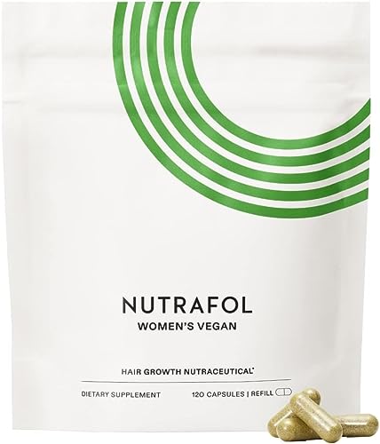 Nutrafol Women's Vegan Hair Growth Supplements Capsule, Plant-Based, Ages 18-44, Clinically Tested for Visibly Thicker, Stronger Hair, Dermatologist Recommended - 1 Month Supply, 1 Pouch