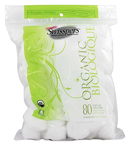 Organic Essentials Cotton Balls Triple Size 80 Each (Pack of 3)