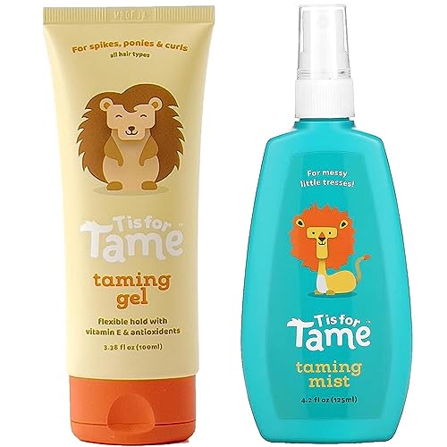T is for Tame - Kids Hair Styling Gel & Hair Mist Bundle, All-Natural Alcohol-Free Hair Gel & Mist for Kids & Toddlers, 2023 Launch Date (Gel-Mist-Bundle)