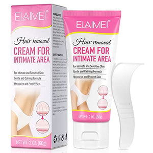 Intimate/Private Hair Removal Cream for Unisex, Painless Flawless Hair Remover for Private Areas, Pubic, Bikini, Body, Legs, and Underarms, Depilatory Cream Sensitive Formula for All Skin Types
