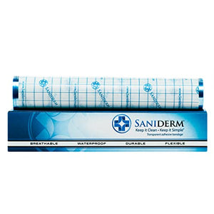 Saniderm Clear Transparent Adhesive Antibacterical Tattoo Cover Aftercare Bandage Wrap 10.2" x 2 yard Sterile Roll Sheet