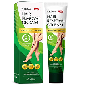 Hair Removal Cream for Women and Men. Hair removal cream for pubic hair, private areas, the body, legs, and underarms; depilatory cream; skin-friendly and painless flawless hair remover cream