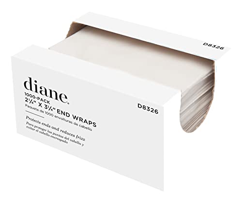 Diane End Wraps for Styling Hair in Salon or at Home 2.25 inch x 3.25 inch , White, 1000 Count(Pack of 1)