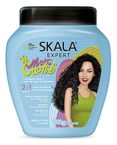 SKALA Hair Type 3ABC - Eliminate Anti Frizz, For Curly Hair -2 in 1 Conditioning Treatment Cream and Cream To Comb -100% VEGAN - Extra Large Size 35.2 Oz