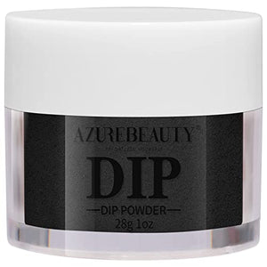 AZUREBEAUTY Dip Powder Black Color, Nail Dipping Powder French Nail Art Starter Manicure Salon DIY at Home, Odor-Free and Long-Lasting, No Needed Nail Lamp Curing, 1 Oz