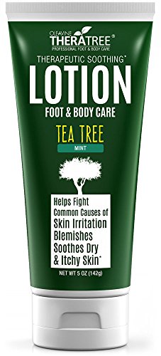 Oleavine Tea Tree Oil Lotion with Neem Oil for Foot & Body - Helps Soothe Skin Irritation and Fight Body Odor TheraTree