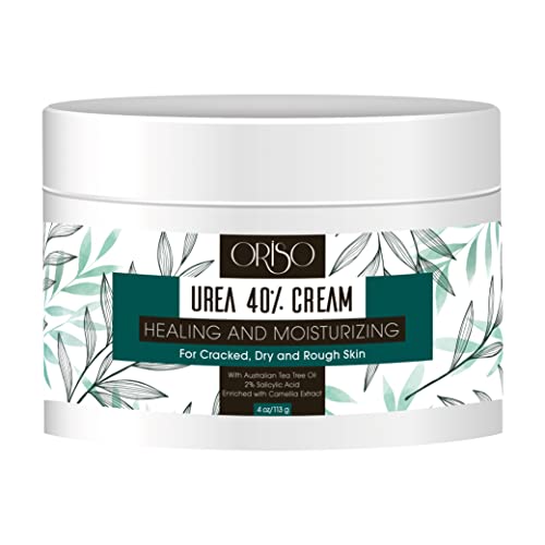Urea Cream 40 Percent - Intensive Hydration for Dry and Cracked Heels, Feet, Hands, Elbows and Knees - Callus Remover for Women with Salicylic Acid - Helps Athletes Foot - Foot Odor - 4 oz