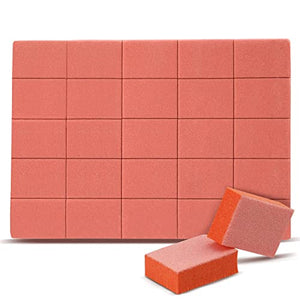 Maryton Mini Nail Buffer Blocks - 180/240 Grit Professional Salon Quality Orange Buff Nails Prior to Application of Gel Polish, Acrylic, 50 Count