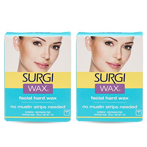 Surgi Microwave Facial Hard Hair Removal Wax 1 Oz, 2 Pack