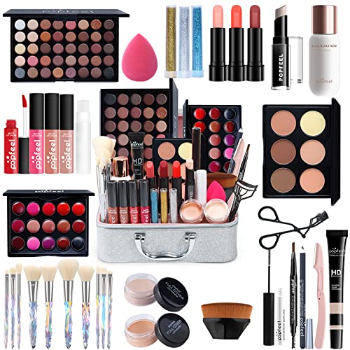 Makeup Kit for Women Full Kit, Makeup Set & Portable Travel All-in-One Cosmetic Set Essential Make Up Set Makeup Essential Starter Kit, Compact and Lightweight Design for Girls, Women