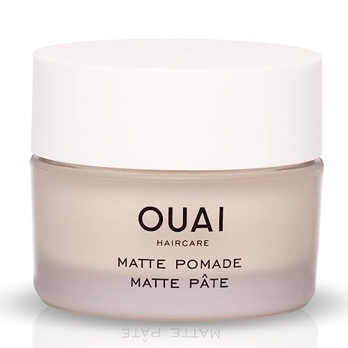 OUAI Matte Pomade - Adds Hold, Texture & Separation for an Effortlessly Styled, Piecey Look - Controls Ends & Creates a Matte Finish for Cool, Casual Hair - Free of Parabens - 1.7 fl oz