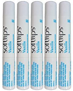 Softlips Lip Balm Protectant SPF 20, Vanilla (Pack of 5)