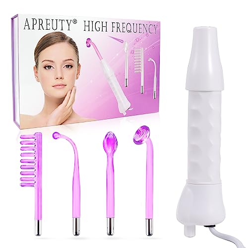 High Frequency Machine, APREUTY Portable Handheld High-Frequency Facial with 4 Argon Sticks - Violet