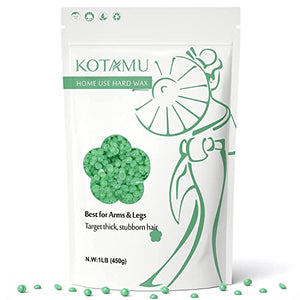 Wax Beads, KOTAMU 450G Aloe Hair Removal Hard Wax Beads For Thick, Stubborn Body Hair, Leg Waxing