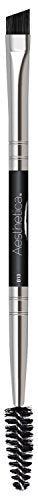 Aesthetica Pro Series Double Ended Eyebrow Brush & Spoolie - Angled Brow Brush for Precision Application & Blending of Eye Brow Powders, Waxes & Gels - Vegan & Cruelty Free