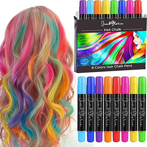 Jim&Gloria Dustless Hair Chalk Gifts For Girls, Temporary Color Dye For Teenage, Teen Girl Gifts Trendy Stuff, Makeup for Tweens Teenager Kids Age 7 8 9 10 11 12 13 14 Year Old Spa Toys Idea