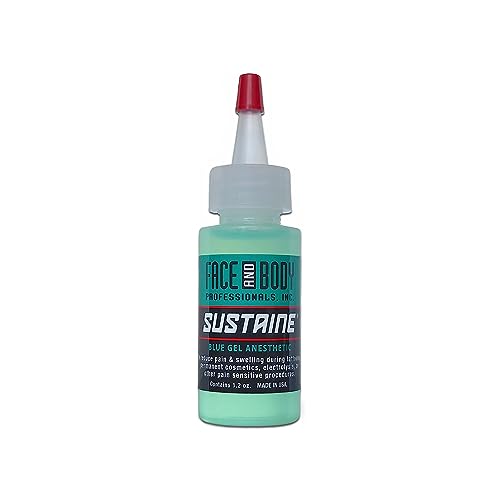 Sustaine Blue Gel (1.2oz) - Cream & Topical Gel for Tattoo, PMU, Microblading, Tattoo Removal, Cosmetic skin solution