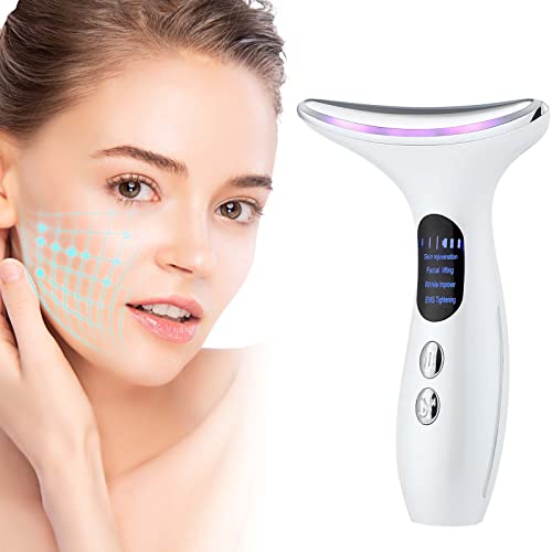 Xshows Face Massager, 4-in-1 Anti-Aging Face and Neck Massager, Facial Massager for Skin Care, Smoothing Wrinkles, Firming Skin and Reducing Double Chin 1 Count Pack of 1