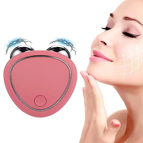 Microcurrent Facial Device Microcurrent Face Lift Device Face Lift Toning/Sculpting/Firming Tool V-Face Sculpting Tool Massager for Anti Aging and Wrinkle Reducer?Pink)