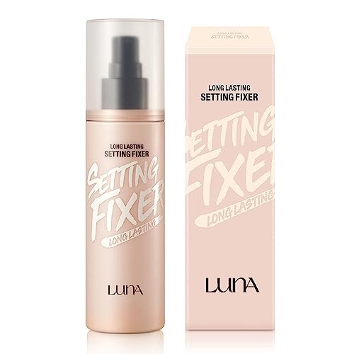 LUNA Long Lasting Makeup Finishing Setting Spray, Weightless with Micro-Fine Mist Oil Control, Natural Finish, Non-Drying Formula for All Skin Type, Korean Makeup, 3.3 fl oz