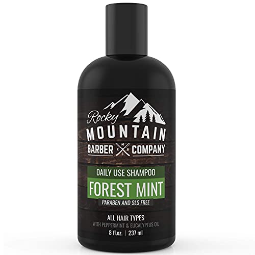 Rocky Mountain Barber Company Men's Shampoo - Tea Tree Oil, Peppermint & Eucalyptus for All Hair Types