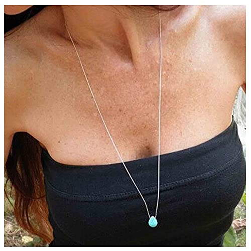 Yheakne Boho Long Turquoise Necklace