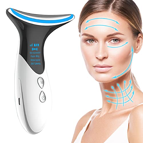 Face Massager - 4 in 1 Face Lift Device Facial Massager Double Chin Eliminator - Anti-Aging Face Neck Massager for Face, Eye, Neck, Reduce Fine Lines Smooth Wrinkles