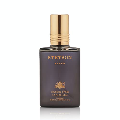 Stetson Black by Scent Beauty - Cologne for Men - Woody, Dark and Spicy Scent with Fragrance Notes of Sandalwood, Spices, and Suede - 1.5 Fl Oz