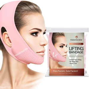 ParaFaciem Reusable V Line Mask Facial Slimming Strap - Double Chin Reducer - Chin Up Mask Face Lifting Belt - V Shaped Slimming Face Mask