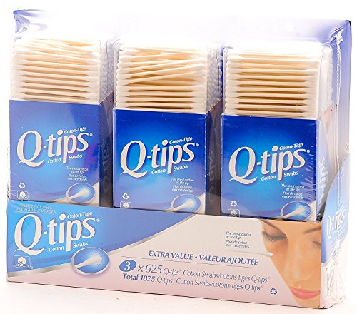 Q-Tips qtip, Cotton Swabs, 625 Count, Pack of 3