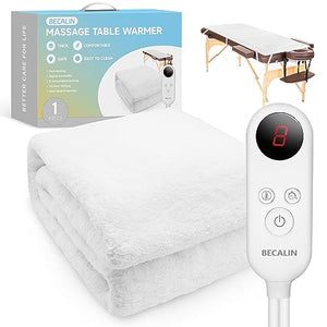 Massage Table Warmer Heating Pad Professional SPA Massage Bed Warmer with 8 Timer & 6 Heat Settings & Overheat Protection for Massage Bed & Spa, Thickened & Soft Fleece, 31" x 71"