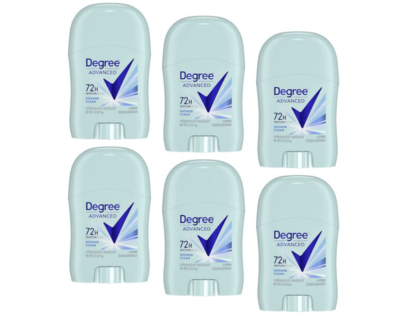 Degree Shower Clean Dry Protection Antiperspirant Deodorant Stick, 0.5 oz (Pack of 6)