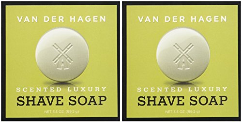 Van Der Hagen Men's Luxury Scented Shave Soap, 3.5 Ounce (Pack of 2)