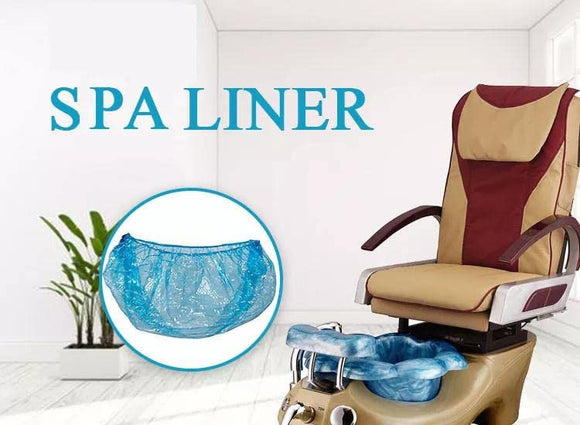 LVK Disposable Pedicure Liners for Foot Spa, Blue 120cm / 47.25in, One Size Fits Most Pedicure Spa Chair 50pcs