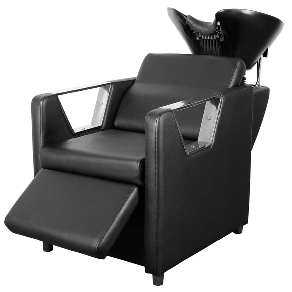 Polar Aurora Backwash Chair Adjustable ABS Plastic Shampoo Bowl Sink with Leg Support for Spa Beauty Salon