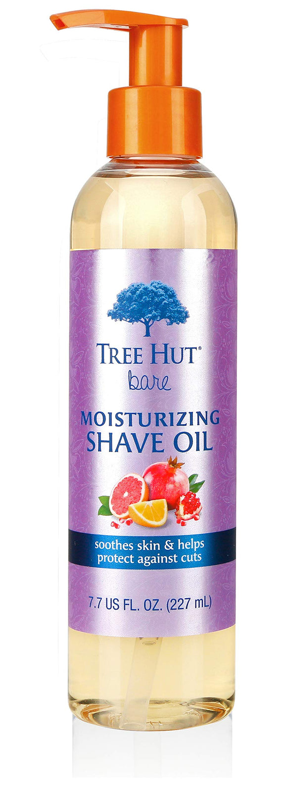 Tree Hut bare Moisturizing Shave Oil with Pomegranate Citrus scent, 7.7oz, Essentials for Soft, Smooth, Bare Skin